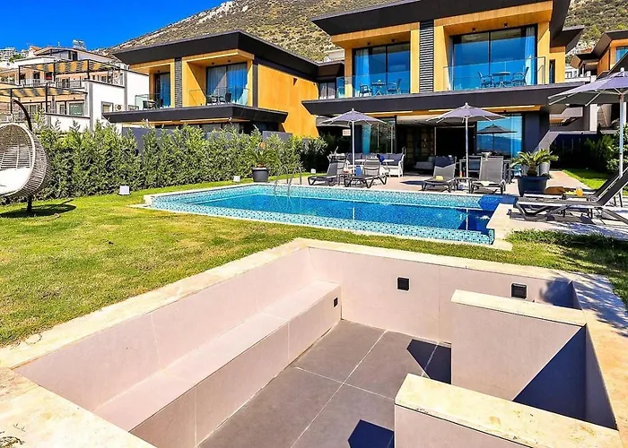 3 Bedroom Seaview With Private Pool And Garden * Kalkan