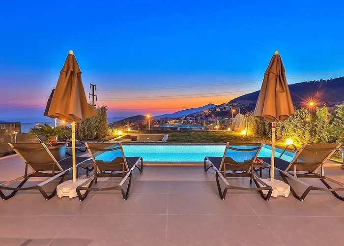 3 Bedroom Seaview With Private Pool And Garden Villa Kalkan