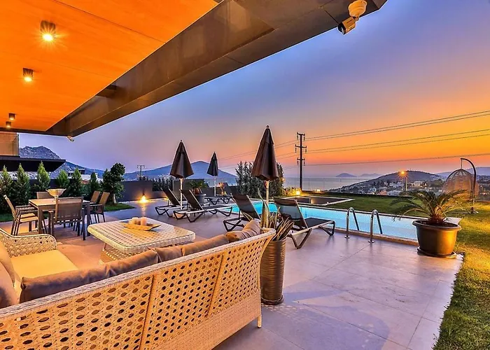 3 Bedroom Seaview With Private Pool And Garden Villa Kalkan